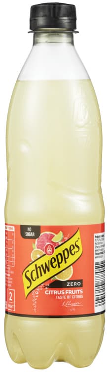 Citrus Zero 0,5l flaske Schweppes