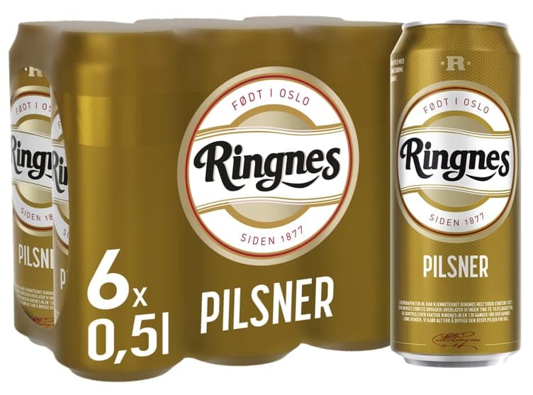 Ringnes Pilsner 0,5lx6 boks 3000 ml
