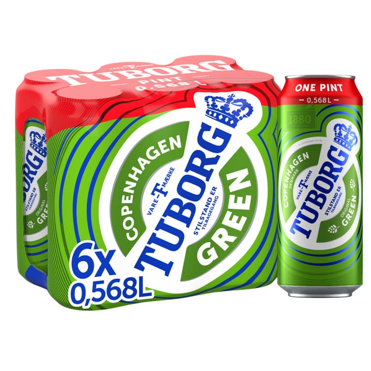 Tuborg Grøn Pint 0,568lx6 boks 3408 ml