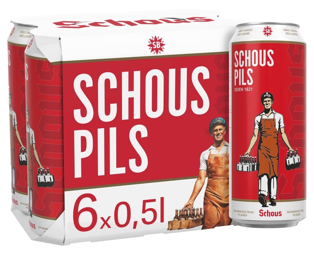 Schous Pilsner 6 x 0,5l, 3 l