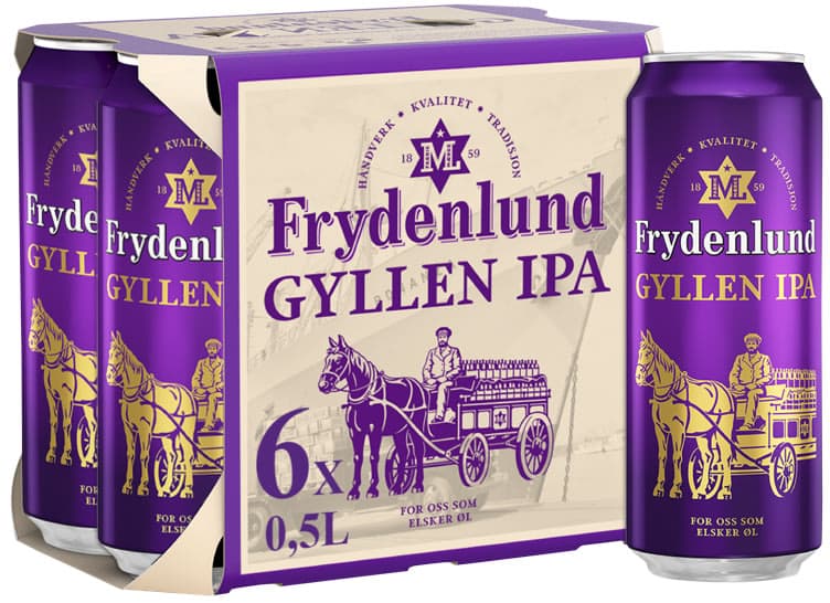 Frydenlund Gyllen Ipa 0,5lx6 boks 3000 ml