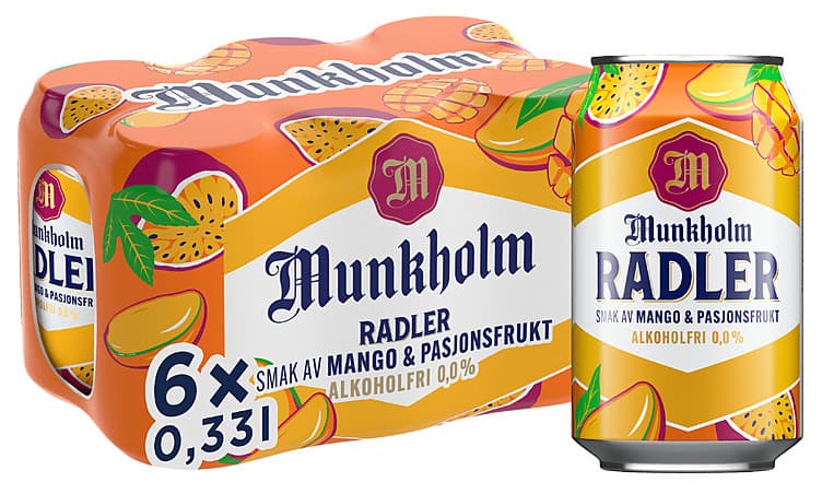 Munkholm Radler Mango/Pasjon 0,33lx6 boks 1980 ml