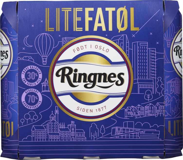 Ringnes Lite Fatøl 0,5lx6 boks 3000 ml
