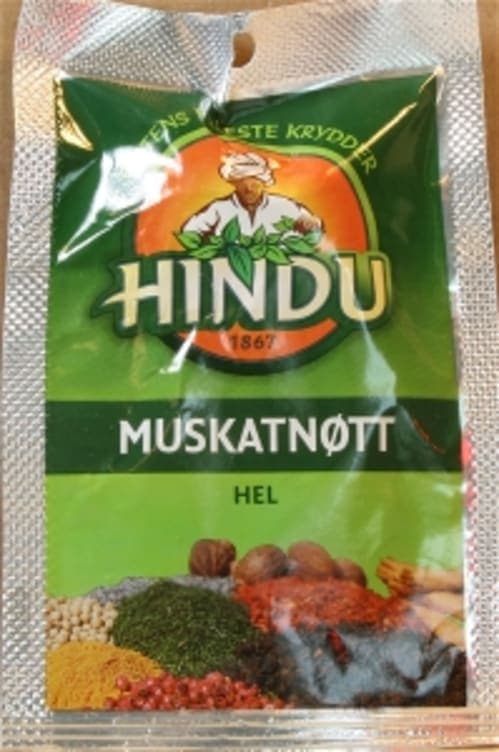 Muskatnøtt hel 14g Pos Hindu 18 g