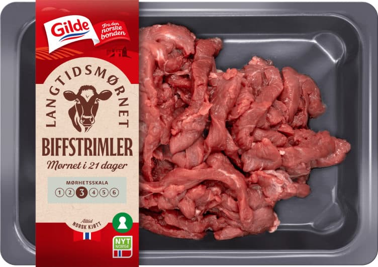 Biffstrimler Storfe Mørnet Ca375g Gilde
