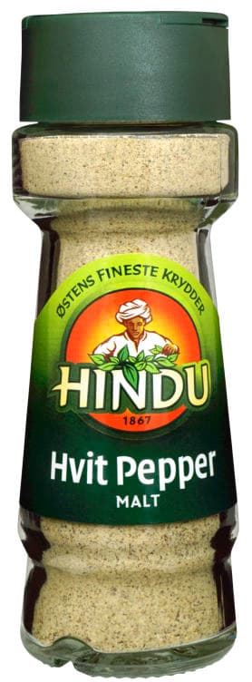 Pepper Hvit Malt Glass 50g Hindu