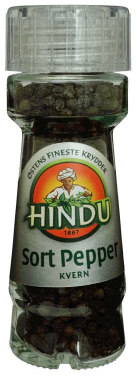 Pepper Sort med Kvern 42g Hindu
