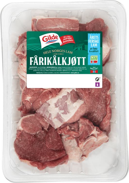 Lam Fårikålkjøtt ca 1kg Gilde