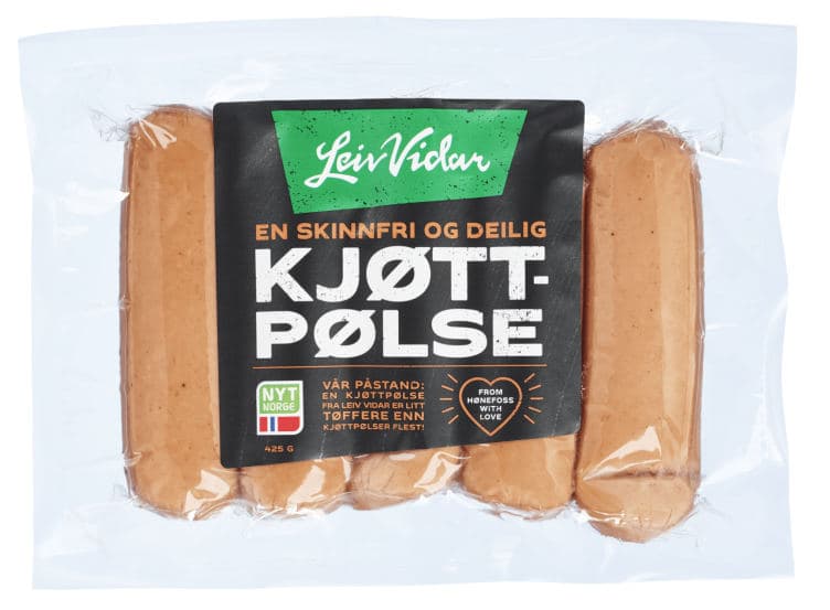 Kjøttpølse Skinnfri 425g Leiv Vidar