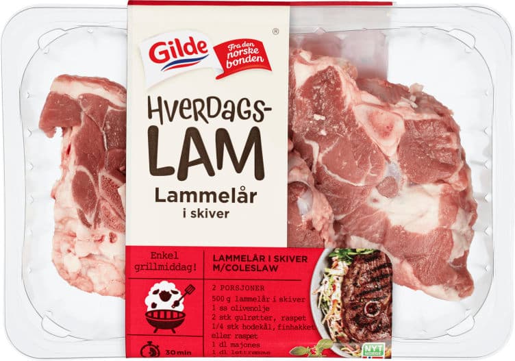 Lam Lårskiver Hverdagslam Ca500g Gilde 540 g