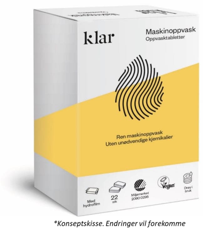 Klar Maskinoppvask 22stk