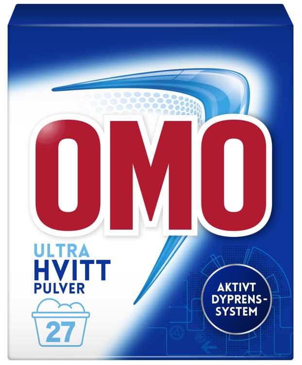 Omo Ultra Hvitt Pulver 1,17kg 27 stk