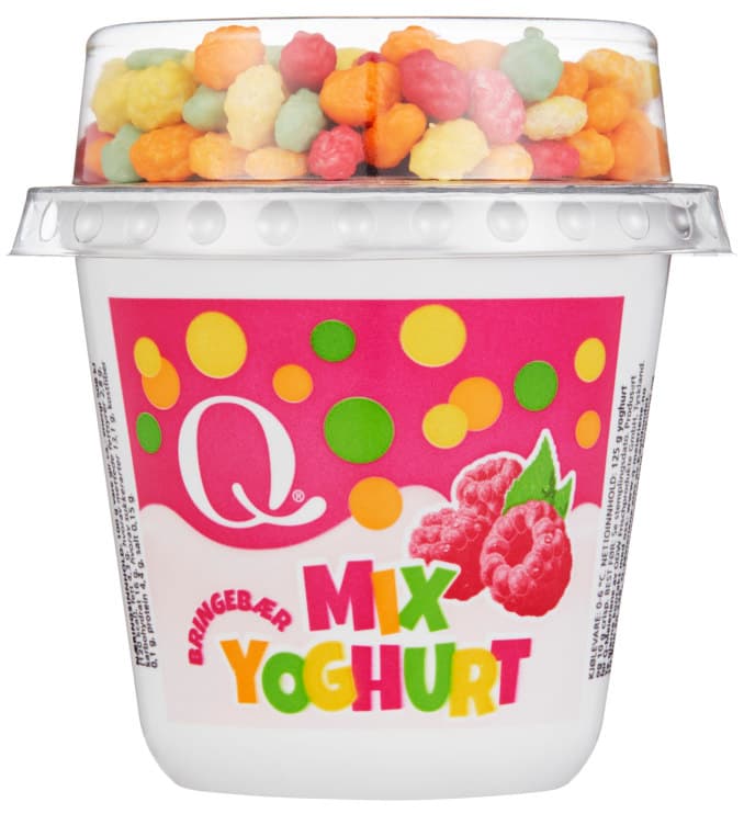Mix Yoghurt Bringebær 135g Q