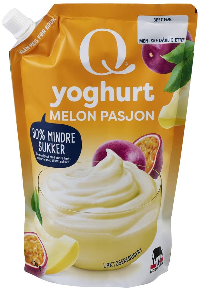 Frokostyoghurt Melon og pasjonsfrukt, 800 g Q