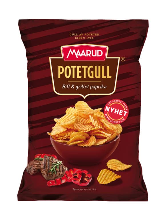 Potetgull Biff&Grillet Paprika 200g Maarud
