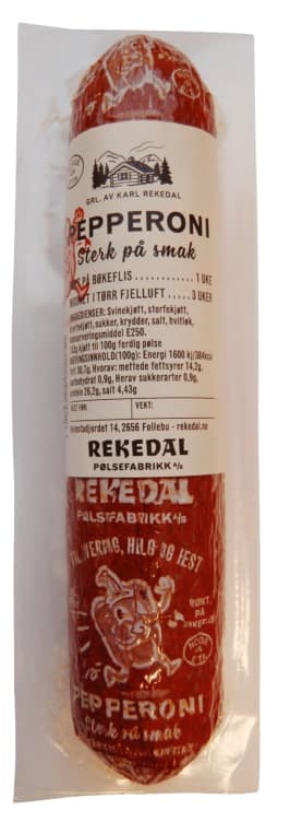 Pepperonipølse 275g Rekedal