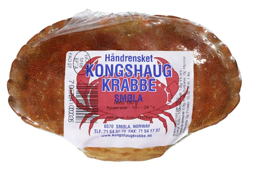 Fylte krabbeskjell Frosne, 1 stk 150 g
