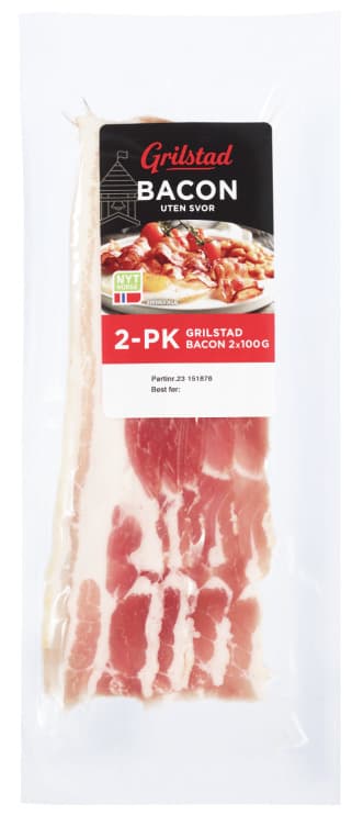 Bacon u/Svor 2pk 200g Grilstad