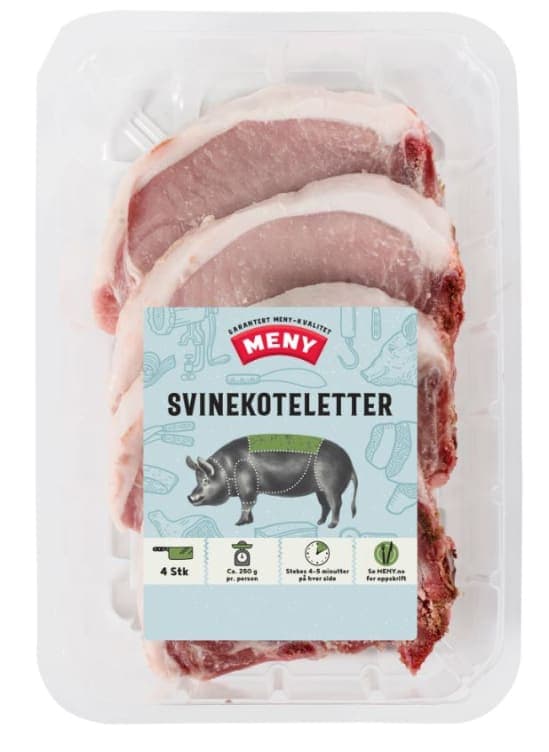 Svinekotelett 4pk Meny 740 g