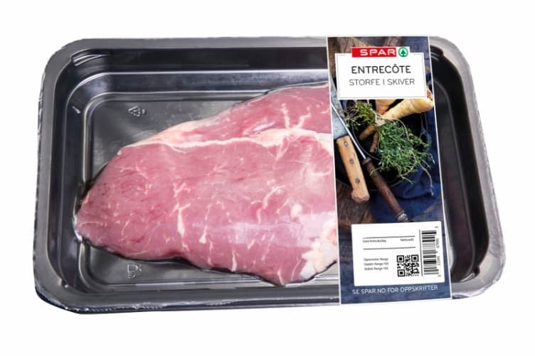 Storfe Entrecote skivet Ca350g Spar