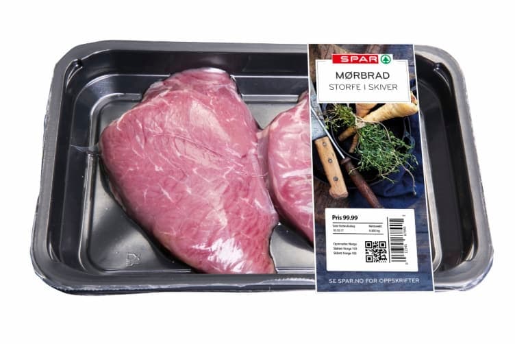 Storfe Mørbrad skivet Ca385g Spar