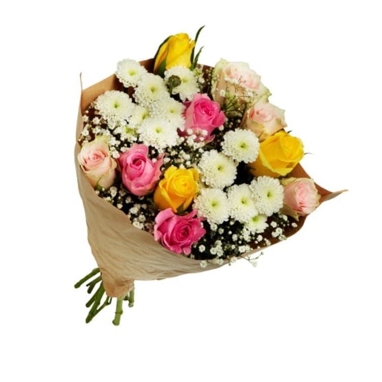 Helgebukett Roser Chrysanthemum Solidago
