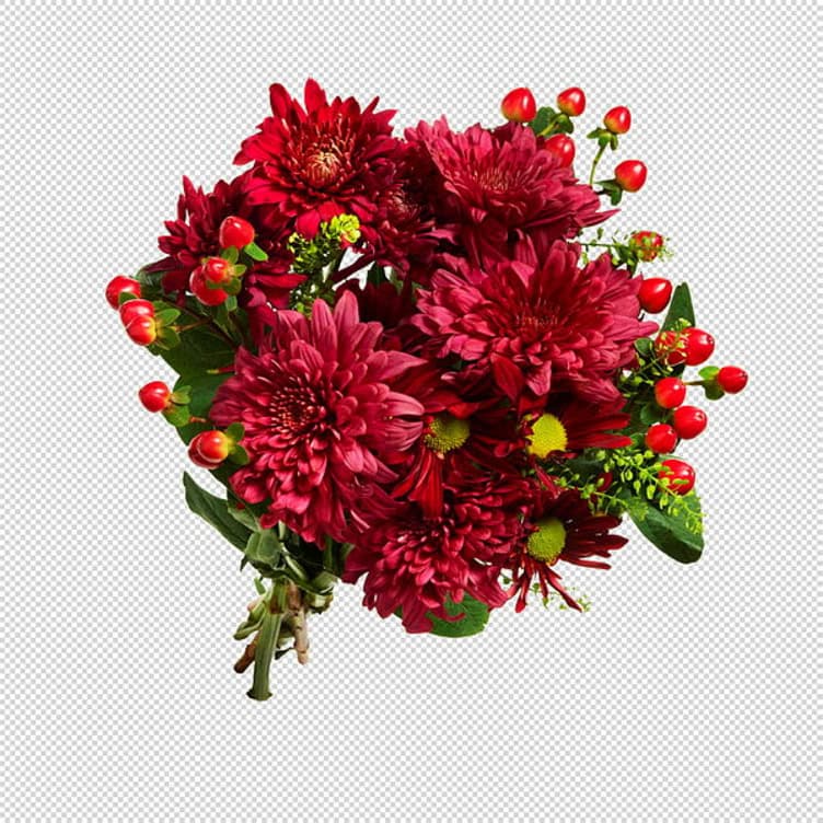 Førjulsbukett med Chrysanthemum