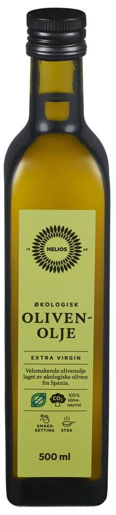 Olivenolje Spansk Extra Virgin Økologisk, kaldpresset, 0,5 l
