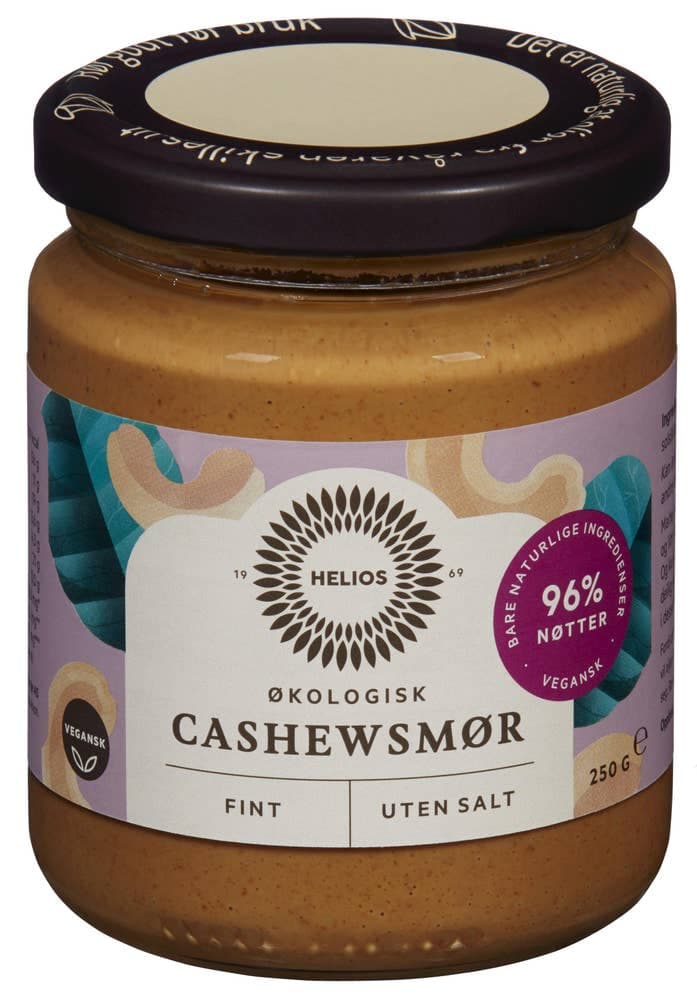 Cashewsmør naturell Økologisk, 250 g