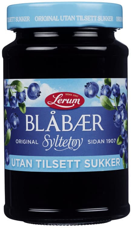 Blåbærsyltetøy Original u/Sukker 435g Lerum