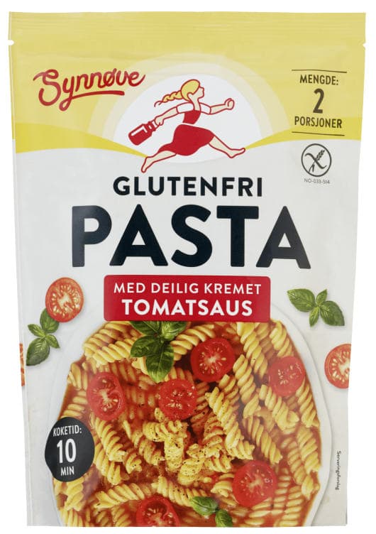 Pasta m/Tomatsaus Gl.Fri 163g Synnøve