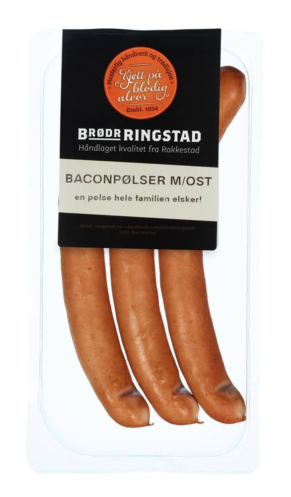 Baconpølser med ost 240 g