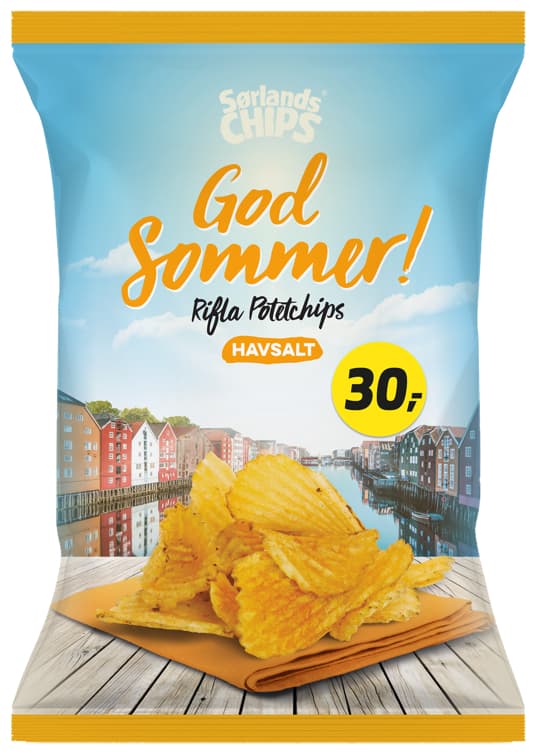 Rifla Sommerchips Havsalt 150g Sørlandschips