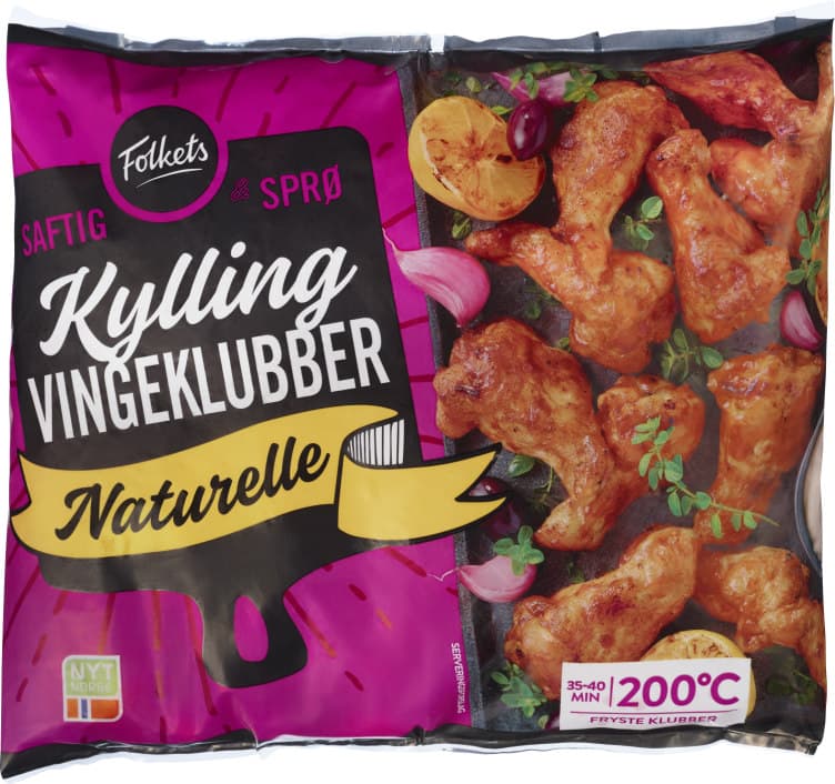 Kylling V.Klubber Naturell ca 1,2kg Folkets