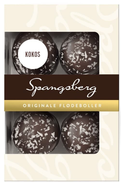 Flødeboller Klassisk Kokos 124g Spangsberg