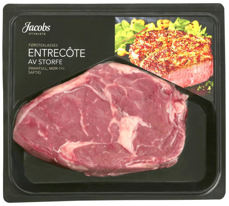 Storfe Entrecote Ca275g Jacobs Utvalgte 260 g