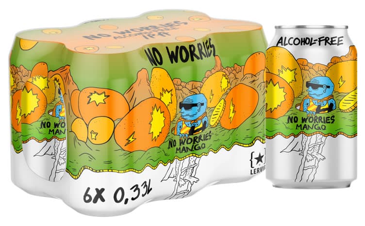 No Worries Mango 0,33lx6 boks Lervig 1980 ml