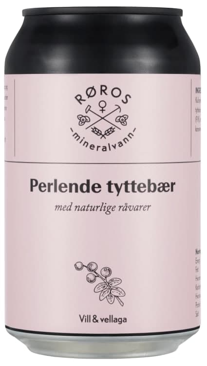 Tyttebærdrikk Perlende 0,33l boks Røros