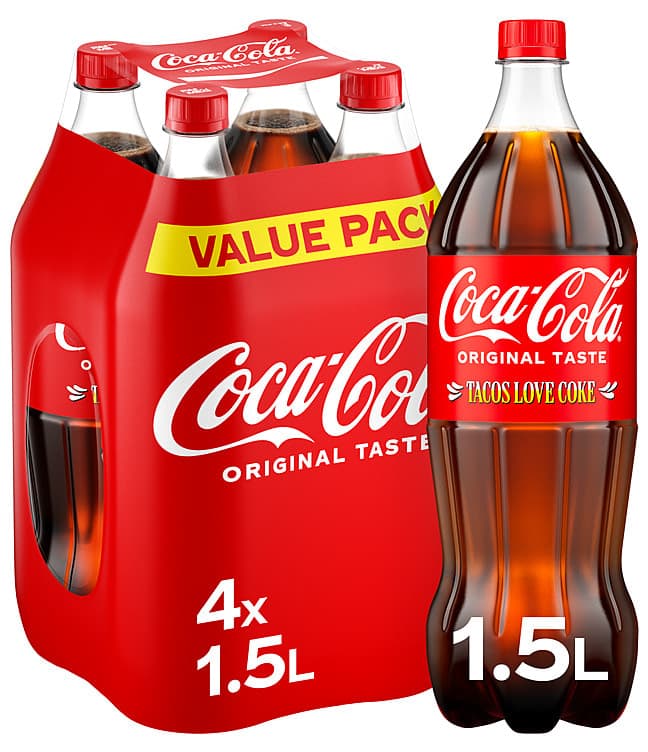 Coca-Cola 4x1,5l flaske 6000 ml