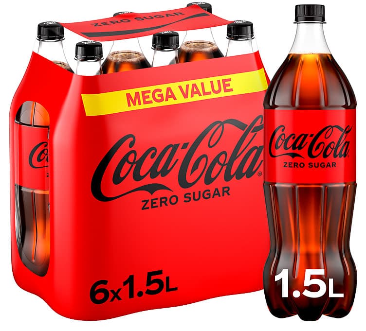 Coca-Cola Zero 6x1,5l flaske 9000 ml