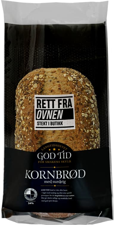 Kornbrød Rett Fra Ovnen Kløverbakeriet med surdeig 700g God Tid