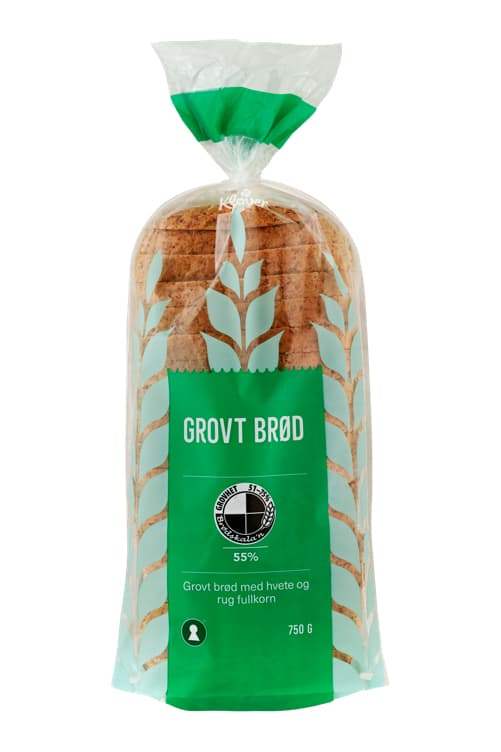 Kløver Grovt Brød Skåret 750g
