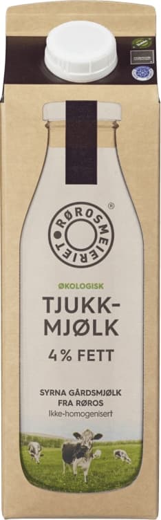 Tjukkmjølk 4% Økolgisk 1l Røros