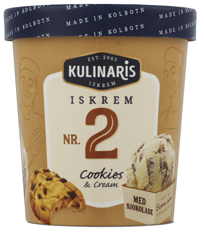 Iskrem Coockies Vanilje 500ml Kulinaris