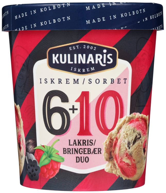 Kulinaris Iskrem Lakris&Bringebær 500ml