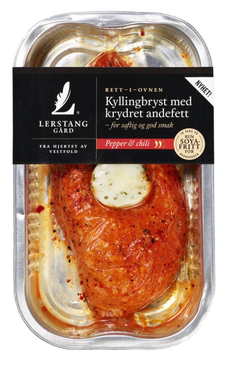 Kyllingbryst Pepper&Chili 240g Lerstang