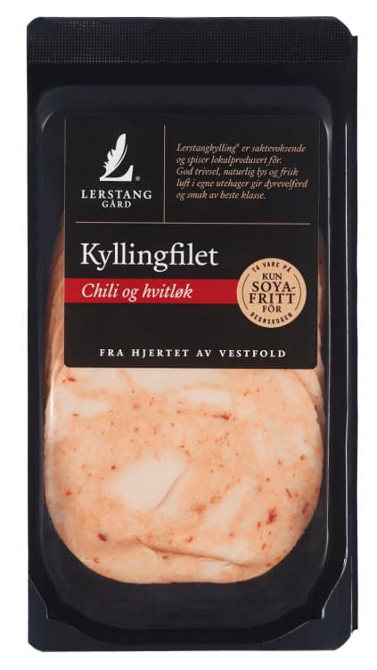 Kyllingfilet Chili skivet 100g Lerstang