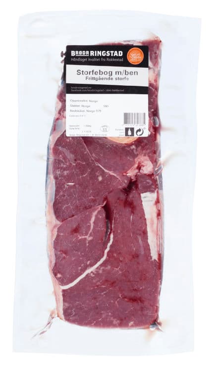 Storfebog m/Ben Skiv ca 1,5kg Frittgående