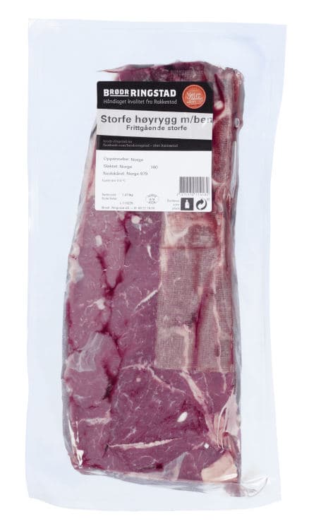Storfe Høyrygg m/Ben skivet Frittgående ca 1,5kg
