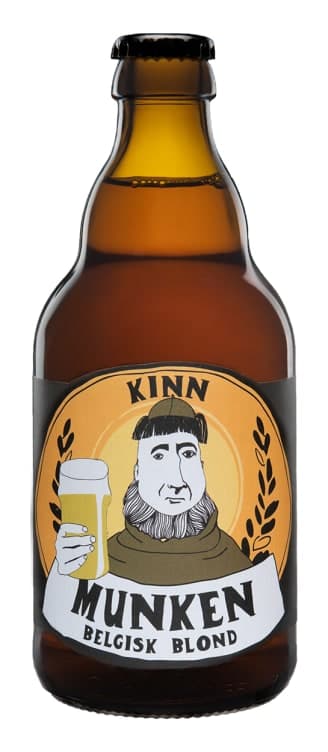 Kinn Munken Belgisk Blond 0,33l flaske
